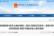 陕西新增1例本土确诊、新增3例本土无症状
 ,陕西新增1例本土确诊,新增3例本土无症状病例