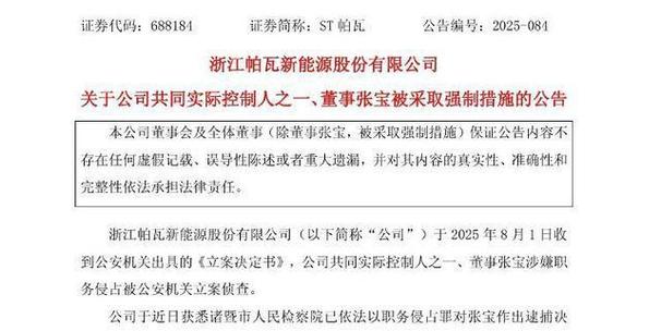 ST帕瓦维权征集进行中，仍处监管立案调查